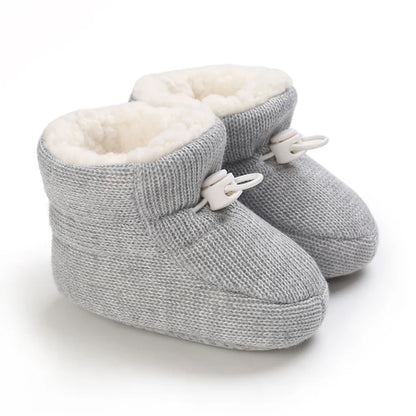 0-18Months Winter Newborn Baby Cotton Booties Non-Slip Sole Toddler Boys Girls First Walkers Infant Warm Fleece Shoes Snow Boots